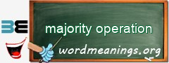 WordMeaning blackboard for majority operation